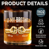 Custom Whiskey Glass - Personalized Birthday Gifts For Brother - Brothers Built By Shared Memories