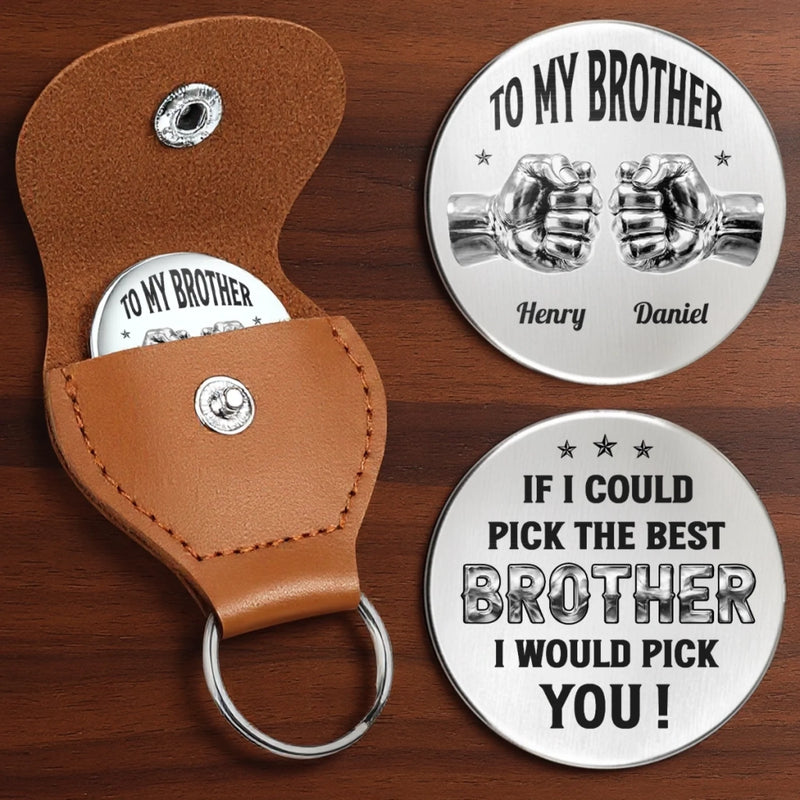 Custom Pocket Hug - Personalized Birthday Gifts For Brother - Brothers Built By Shared Moments