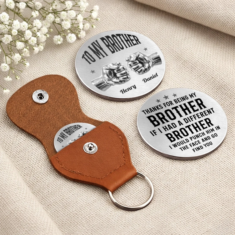 Custom Pocket Hug - Personalized Birthday Gifts For Brother - Side By Side Since Childhood