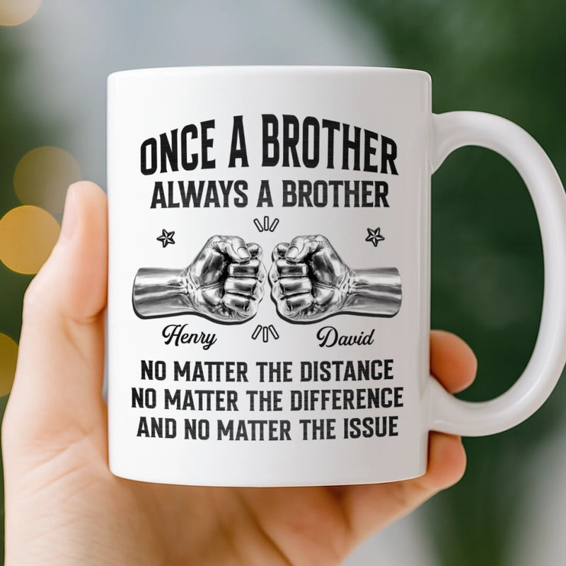 Custom Mug - Personalized Birthday Gifts For Brother - Brothers Built By Shared Memories