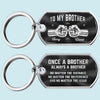 Custom Keychain - Personalized Birthday Gifts For Brother - Side By Side Since Day One