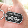 Custom Keychain - Personalized Birthday Gifts For Brother - Side By Side Since Day One