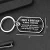 Custom Keychain - Personalized Birthday Gifts For Brother - Side By Side Since Day One