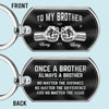 Custom Keychain - Personalized Birthday Gifts For Brother - Side By Side Since Day One