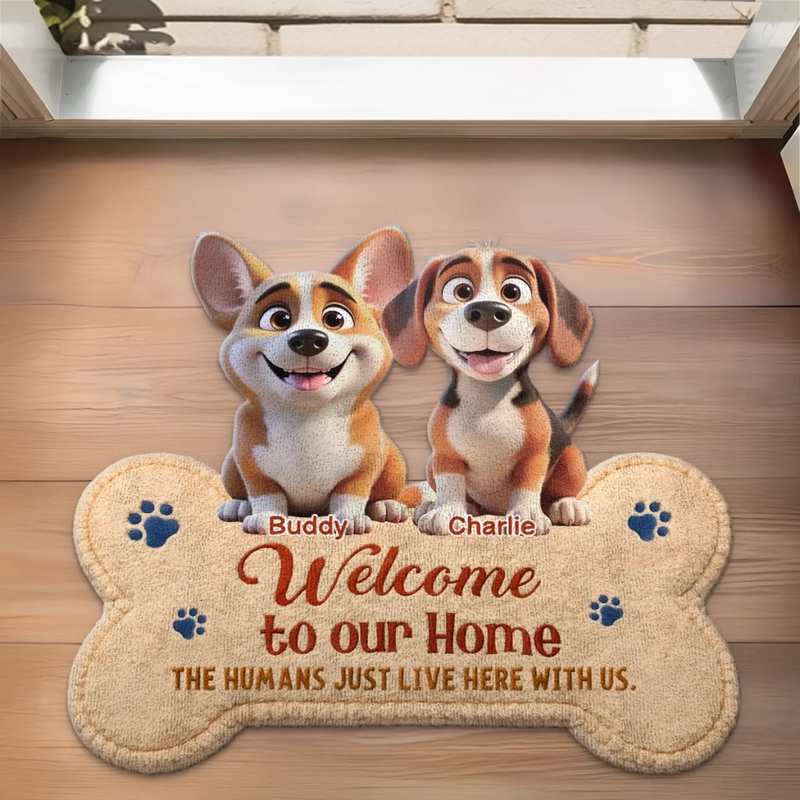Custom Shaped Doormat - Personalized Birthday Gifts For Dog Lovers, Dog Dad And Mom - Welcome To Our Pawfect Home
