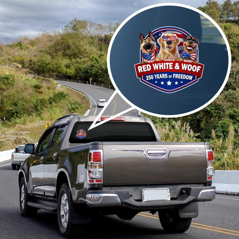 Custom RV Decal - Personalized 4th Of July Gifts For Dog Lovers, Dog Dad And Mom - Freedom Vibes