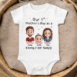 Custom First Mother's Day Baby Onesie - Personalized Baby Shower, Gender Reveal Gifts For New Moms, New Dads, New Parents - Made Of Love