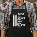 Custom Apron - Personalized Birthday Gifts For Dad, Grandpa - Legend In The Kitchen
