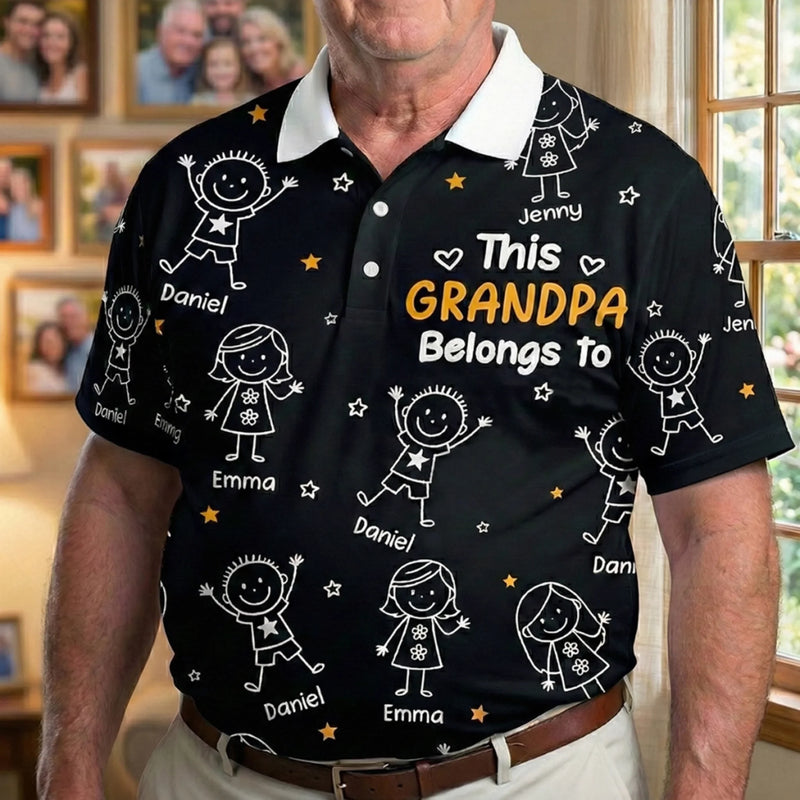 Custom All Over Print Polo Shirt - Personalized Birthday Gifts For Dad, Grandpa - Forever Family Man