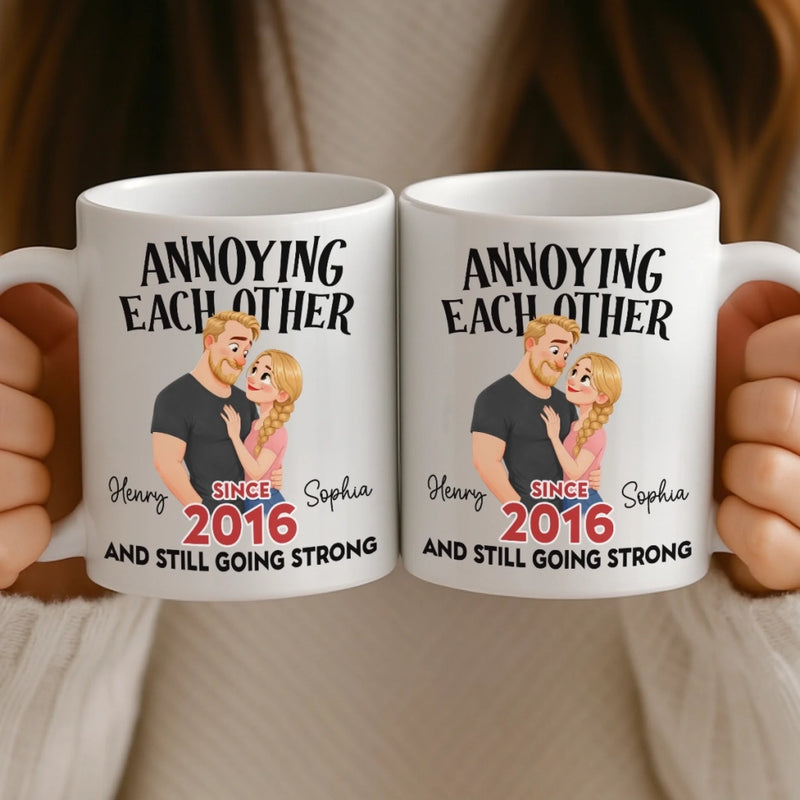 Custom Mug - Personalized Anniversary Wedding Gifts For Husband And Wife, Him And Her - Happily Ever After