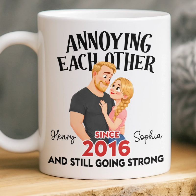 Custom Mug - Personalized Anniversary Wedding Gifts For Husband And Wife, Him And Her - Happily Ever After