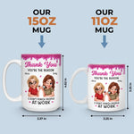 Custom 3D Inflated Effect Printed Mug - Personalized Retirement Gifts For Women, Besties, Sisters, BFF - You’re My Work Therapy