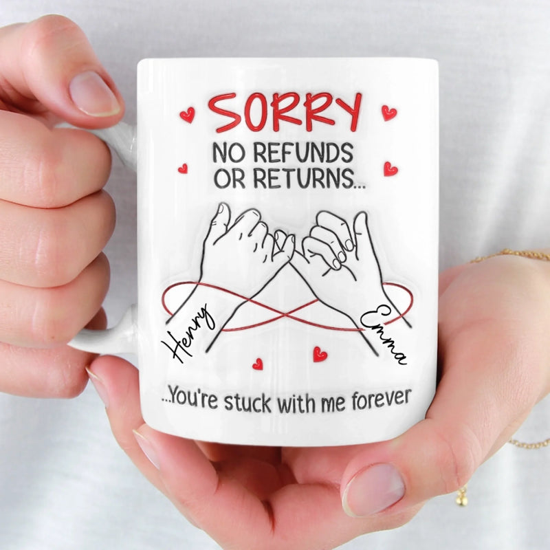 Custom 3D Inflated Effect Printed Mug - Personalized Anniversary Wedding Gifts For Husband And Wife, Him And Her - Built On Love