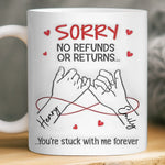 Custom 3D Inflated Effect Printed Mug - Personalized Anniversary Wedding Gifts For Husband And Wife, Him And Her - Built On Love