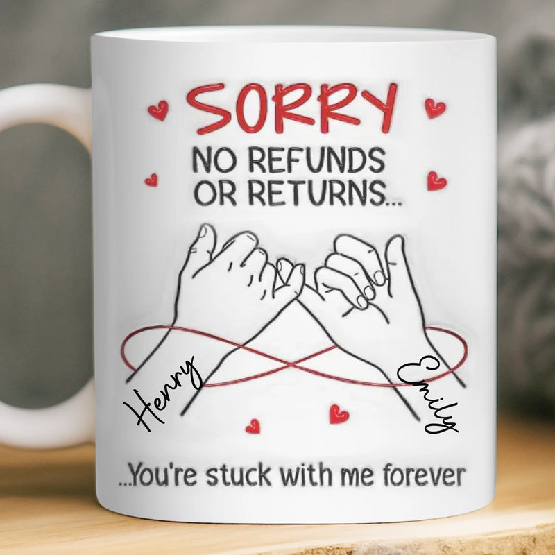 Custom 3D Inflated Effect Printed Mug - Personalized Anniversary Wedding Gifts For Husband And Wife, Him And Her - Built On Love