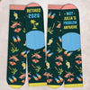 Custom Crew Socks - Personalized Retirement Gifts For Women, Men - Living The Retired Life