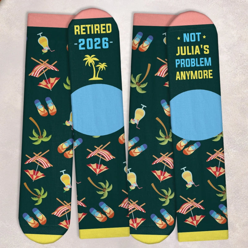 Custom Crew Socks - Personalized Retirement Gifts For Women, Men - Living The Retired Life