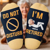 Custom Photo Crew Socks - Personalized Retirement Gifts For Women, Men - Work Free, Stress Free
