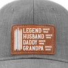 Custom Leather Patch Hat - Personalized Birthday Gifts For Dad, Grandpa - The Man We Admire