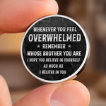 Custom Pocket Hug - Personalized Birthday Gifts For Brother - Stronger When Brothers Stand
