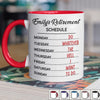 Custom Accent Mug - Personalized Retirement Gifts For Women, Men - This Is My Kind Of Schedule