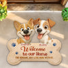 Custom Shaped Doormat - Personalized Birthday Gifts For Dog Lovers, Dog Dad And Mom - Dogs Welcome Humans Tolerated