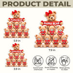 Custom Teddy Bear Acrylic Plaque - Personalized Mother's Day Birthday Gifts For Mom, Grandma - Her Love Keeps Them Close
