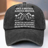 Custom Vintage Washed Denim Baseball Cap - Personalized Birthday Gifts For Brother - Always A Brother