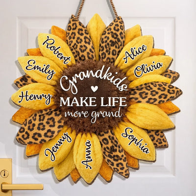 Custom Wood Sign - Personalized Birthday Gifts For Mom, Grandma - Our Family’s Heart