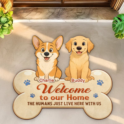 Custom Shaped Doormat - Personalized Birthday Gifts For Dog Lovers, Dog Dad And Mom - This Home Belongs To The Dog