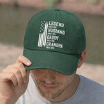 Custom Vintage Washed Denim Baseball Cap - Personalized Birthday Gifts For Dad, Grandpa - Not All Heroes Wear Capes