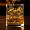 Custom Whiskey Glass - Personalized Birthday Gifts For Brother - Brothers Make Life Stronger
