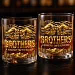 Custom Whiskey Glass - Personalized Birthday Gifts For Brother - Brothers Make Life Stronger