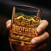 Custom Whiskey Glass - Personalized Birthday Gifts For Brother - Brothers Make Life Stronger