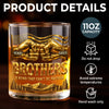 Custom Whiskey Glass - Personalized Birthday Gifts For Brother - Brothers Make Life Stronger