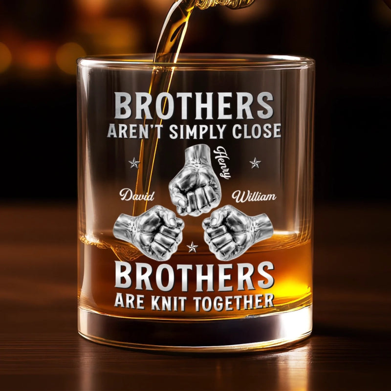 Custom Whiskey Glass - Personalized Birthday Gifts For Brother - Side By Side Brothers