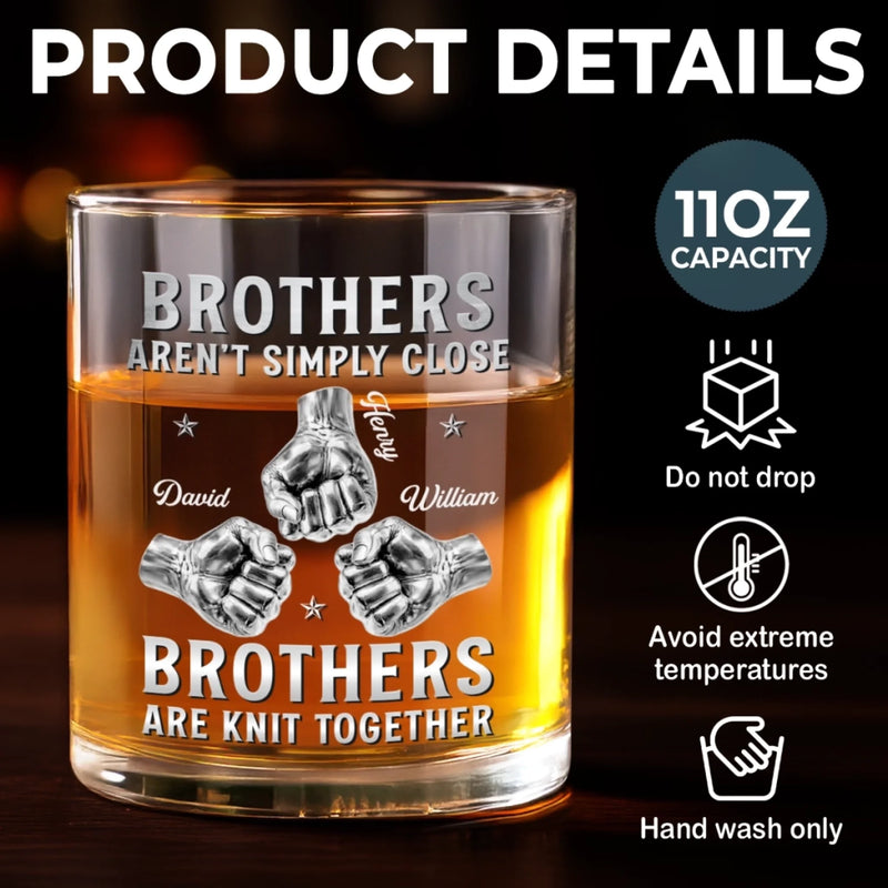 Custom Whiskey Glass - Personalized Birthday Gifts For Brother - Side By Side Brothers