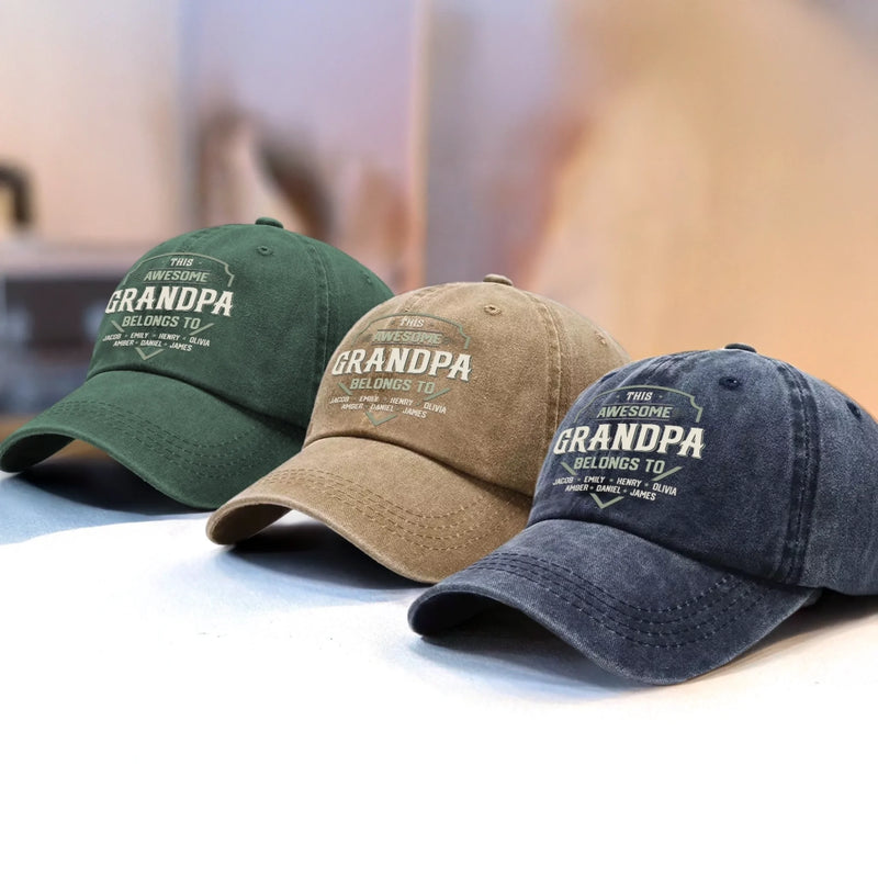 Custom Vintage Washed Denim Baseball Cap - Personalized Birthday Gifts For Dad, Grandpa, Husband - Simply The Best