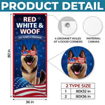Custom Door Cover - Personalized 4th Of July Gifts  For Dog Lovers, Dog Dad And Mom - Land Of The Free