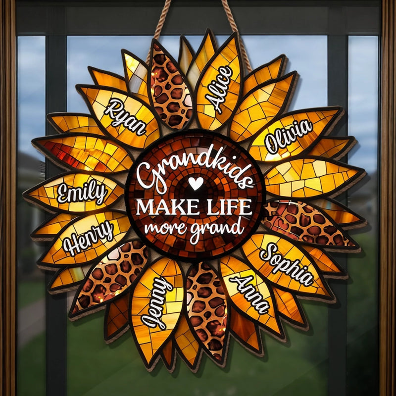 Custom Wood Sign - Personalized Birthday Gifts For Mom, Grandma - Forever Thankful For You
