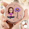 Custom Compact Mirror - Personalized Birthday Gifts For Daughter, Granddaughter - A Daughters Love Shines