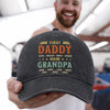 Custom Vintage Washed Denim Baseball Cap - Personalized Birthday Gifts For Dad, Grandpa, Husband - Strong And Kind