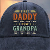 Custom Vintage Washed Denim Baseball Cap - Personalized Birthday Gifts For Dad, Grandpa, Husband - Strong And Kind