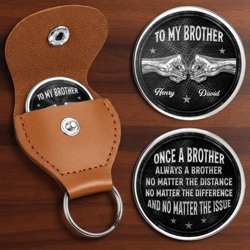 Custom Pocket Hug - Personalized Birthday Gifts For Brother - Brothers Through Thick Thin
