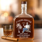 Officially Done - Coworker Personalized Custom Whiskey Bottle - Appreciation, Retirement Gift For Coworkers, Husband, Dad