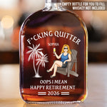 Officially Done - Coworker Personalized Custom Whiskey Bottle - Appreciation, Retirement Gift For Coworkers, Husband, Dad
