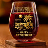 Custom Wine Glass - Personalized Retirement Gifts For Women, Men - Retirement Begins Anew