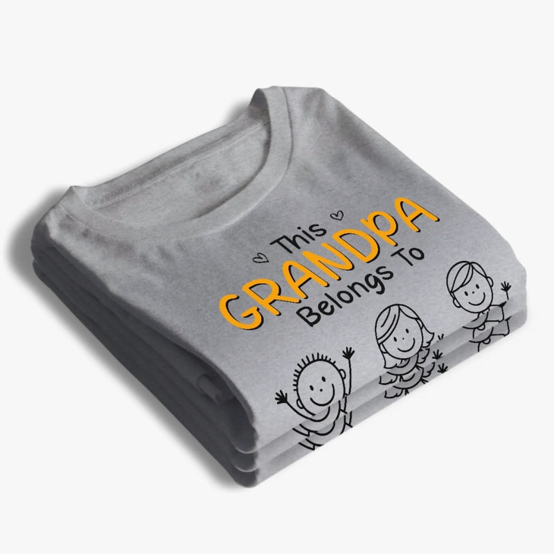 Custom Unisex T-shirt, Premium T-shirt, Hoodie - Personalized Birthday Gifts For Dad, Grandpa - This Grandpa Belongs To