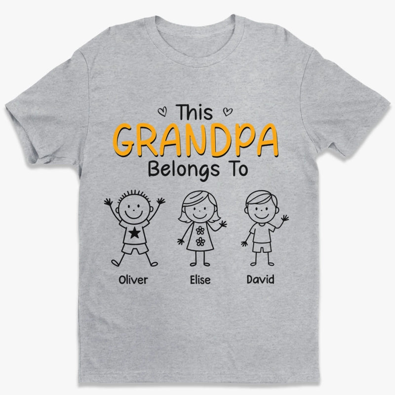 Custom Unisex T-shirt, Premium T-shirt, Hoodie - Personalized Birthday Gifts For Dad, Grandpa - This Grandpa Belongs To