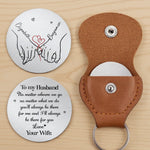 Custom Pocket Hug - Personalized Anniversary Wedding Gifts For Husband And Wife, Him And Her - Love Feels Steady With You